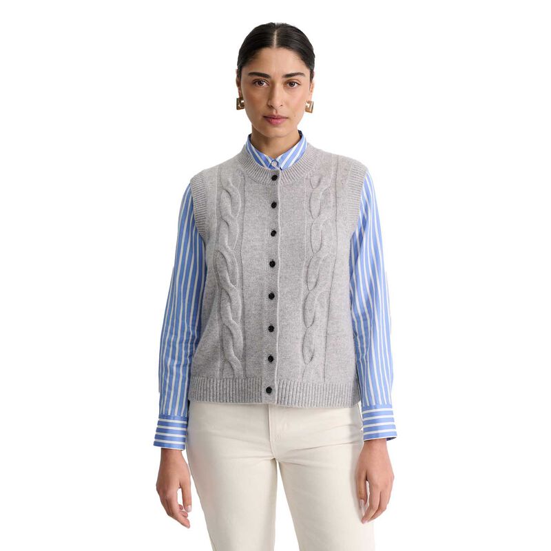 Sportscraft Pearl Chunky Cable Vest image number 3